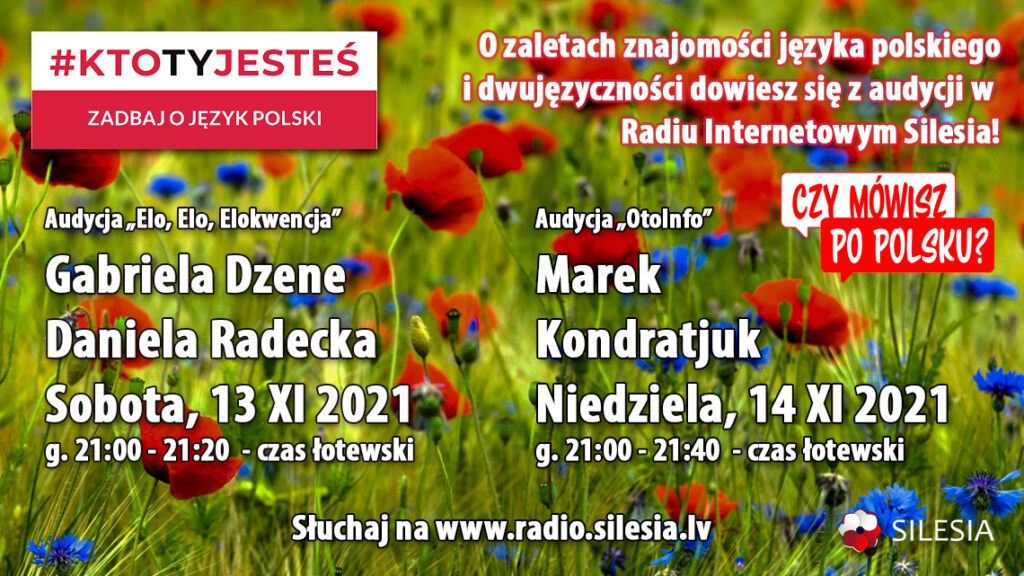 Audycji "Elo, Elo, Elokewncja" i "OtoInfo" w radiu internetowym Silesia